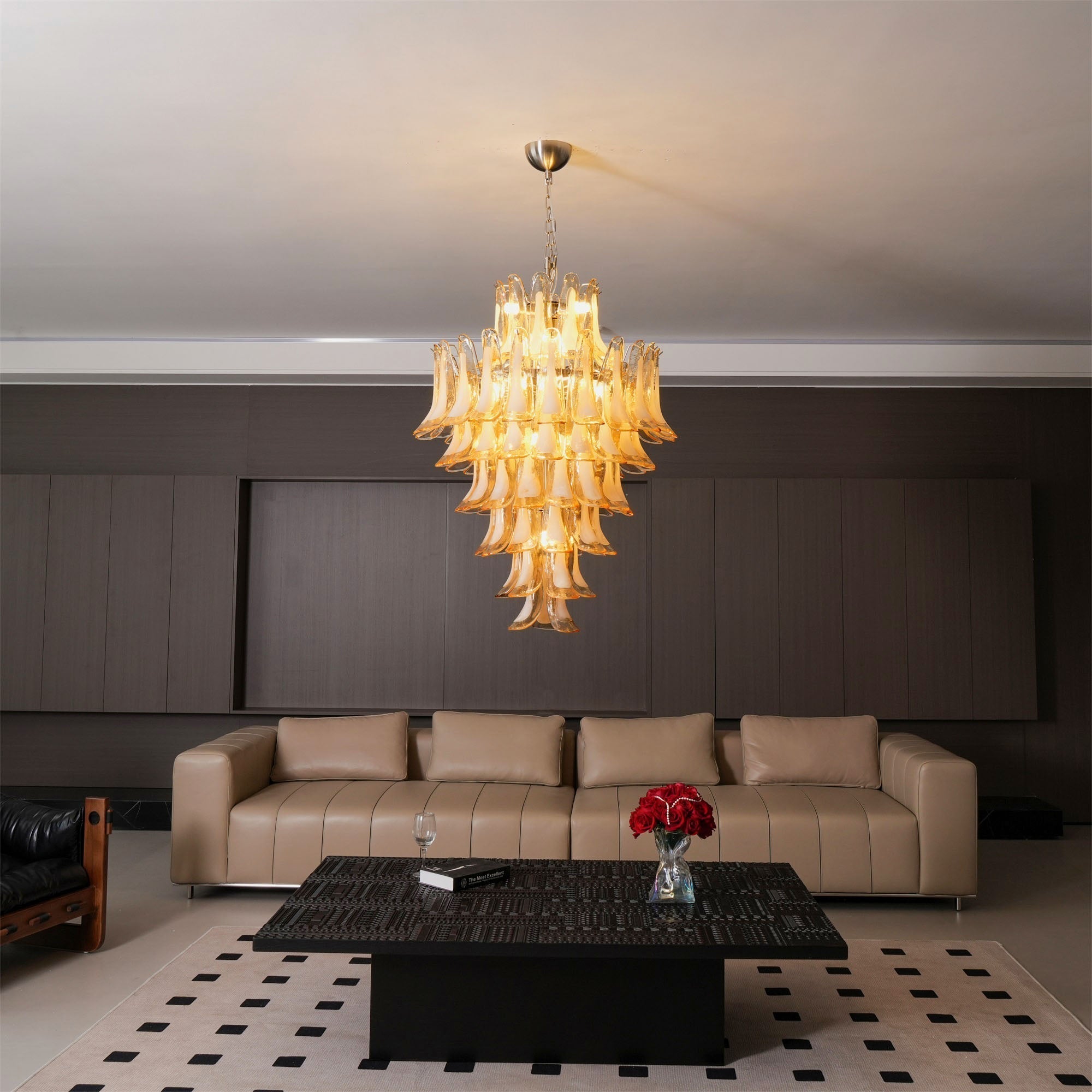 Freyza | Zinc Luxury Murano Glass Chandelier – Dining Room Living Room