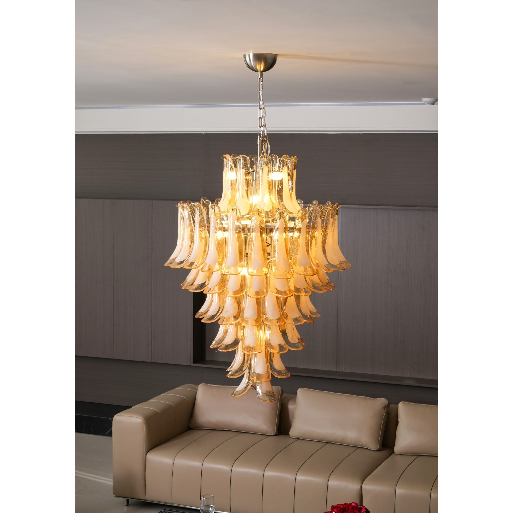 Freyza | Zinc Luxury Murano Glass Chandelier – Dining Room Living Room