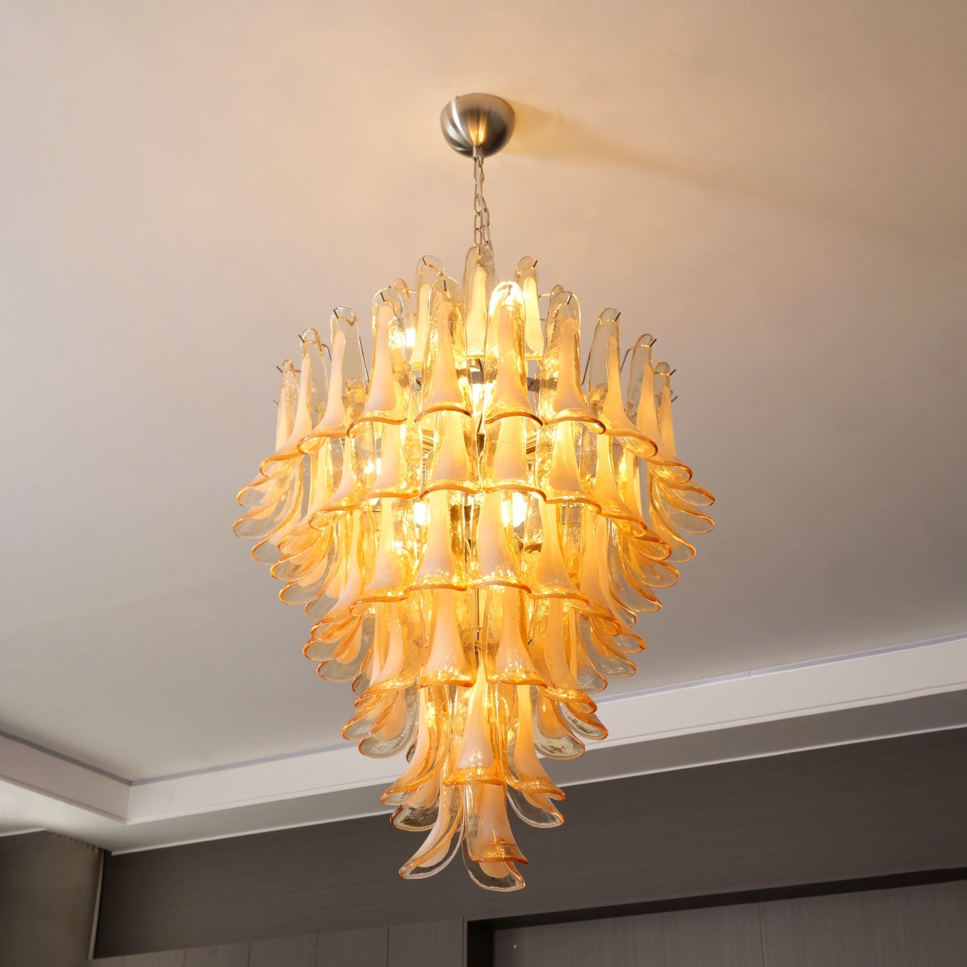 Freyza | Zinc Luxury Murano Glass Chandelier – Dining Room Living Room