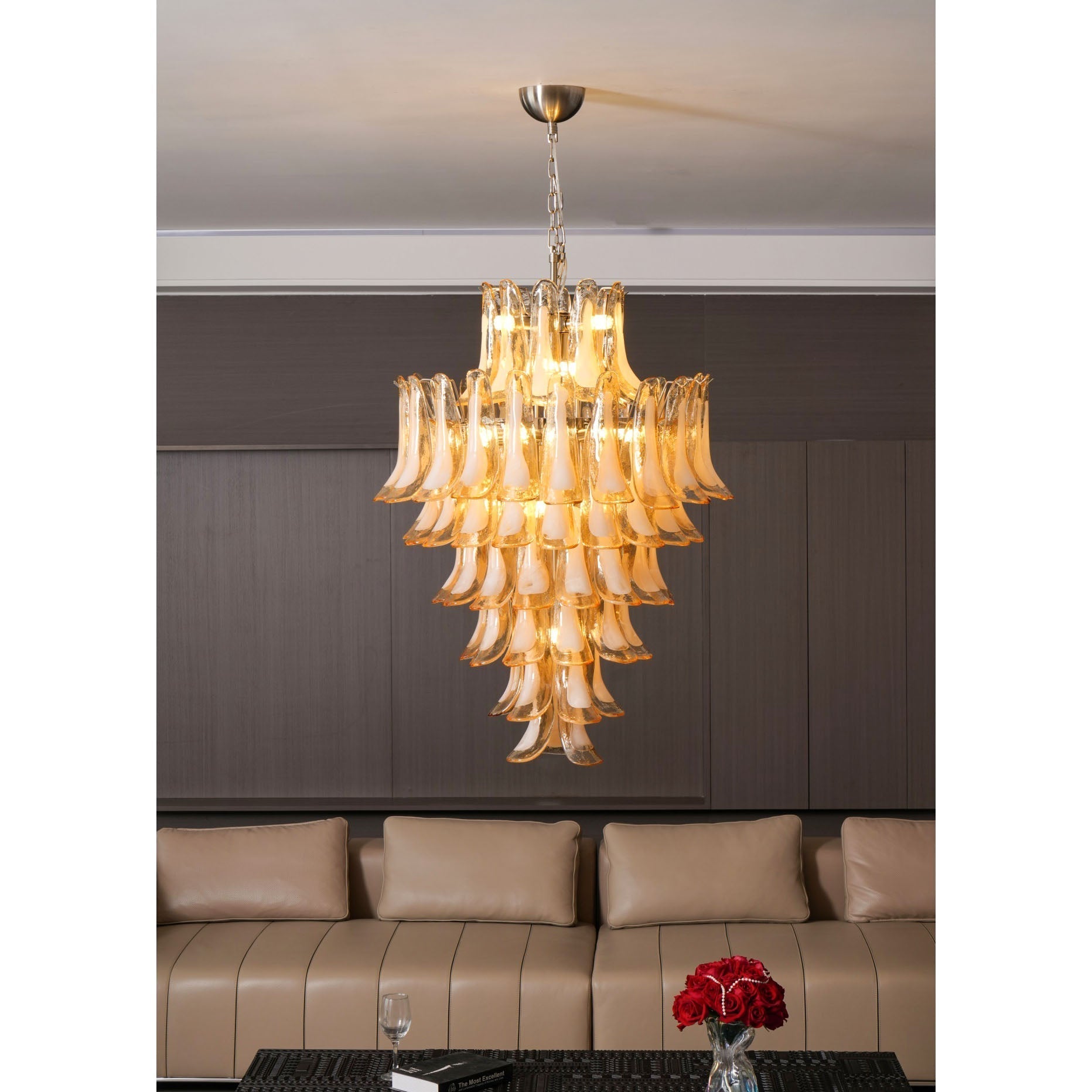 Freyza | Zinc Luxury Murano Glass Chandelier – Dining Room Living Room