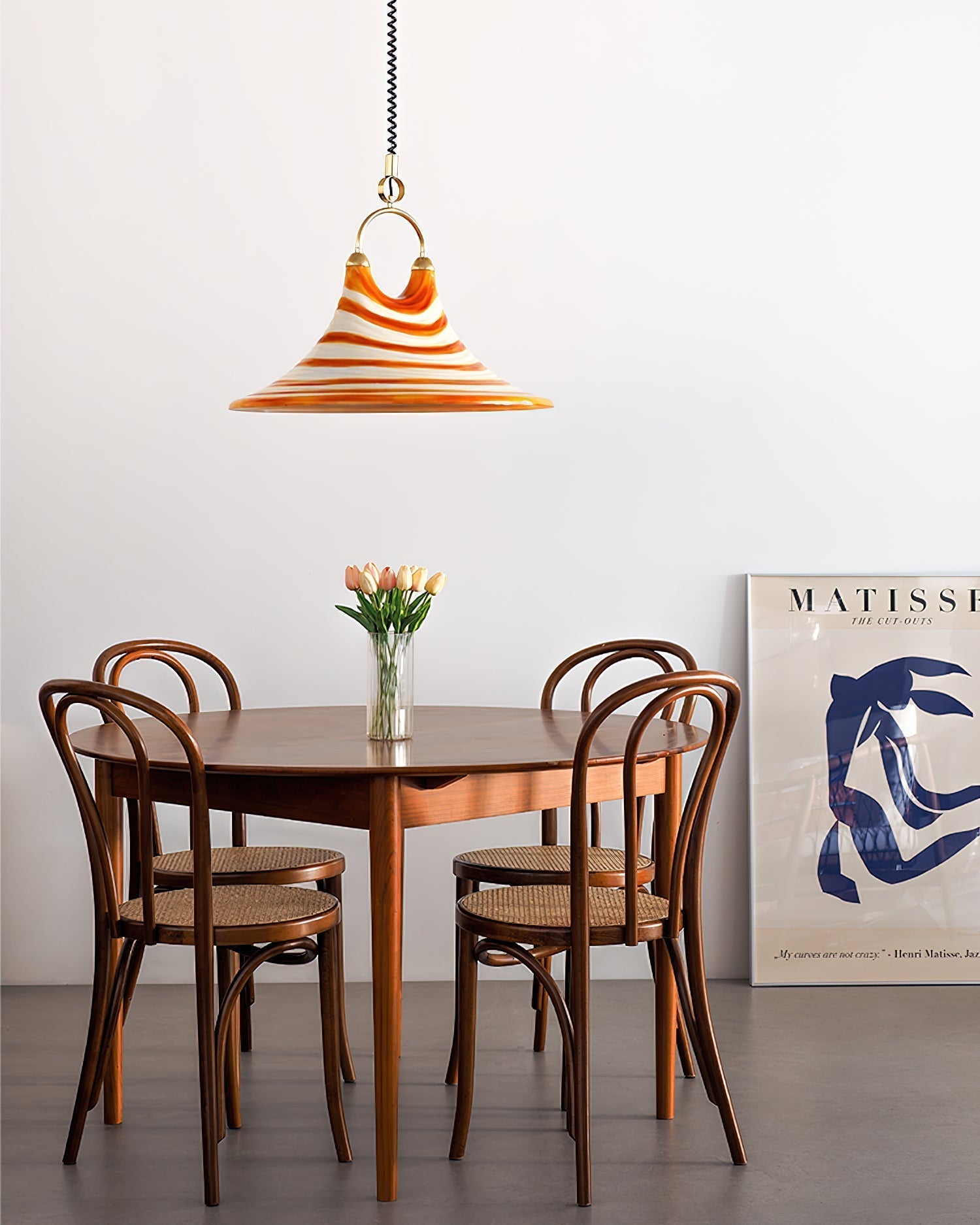 Freyza | Aria Trompeten-Kunststoff-Pendelleuchte – Küche, Esszimmer