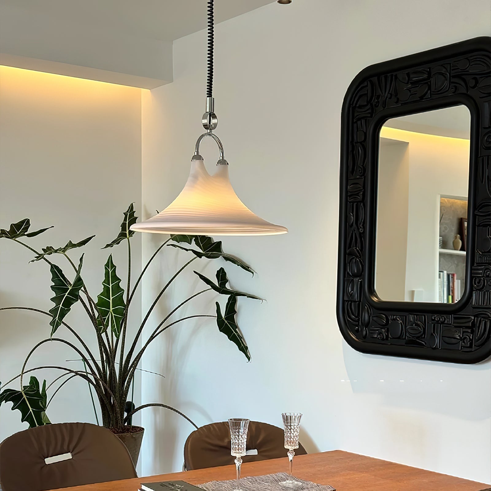 Freyza | Aria Trompeten-Kunststoff-Pendelleuchte – Küche, Esszimmer