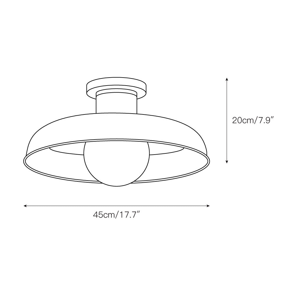 Freyza | Luminaire plafonnier semi-vitré Quasar Glass – Chambre, salon