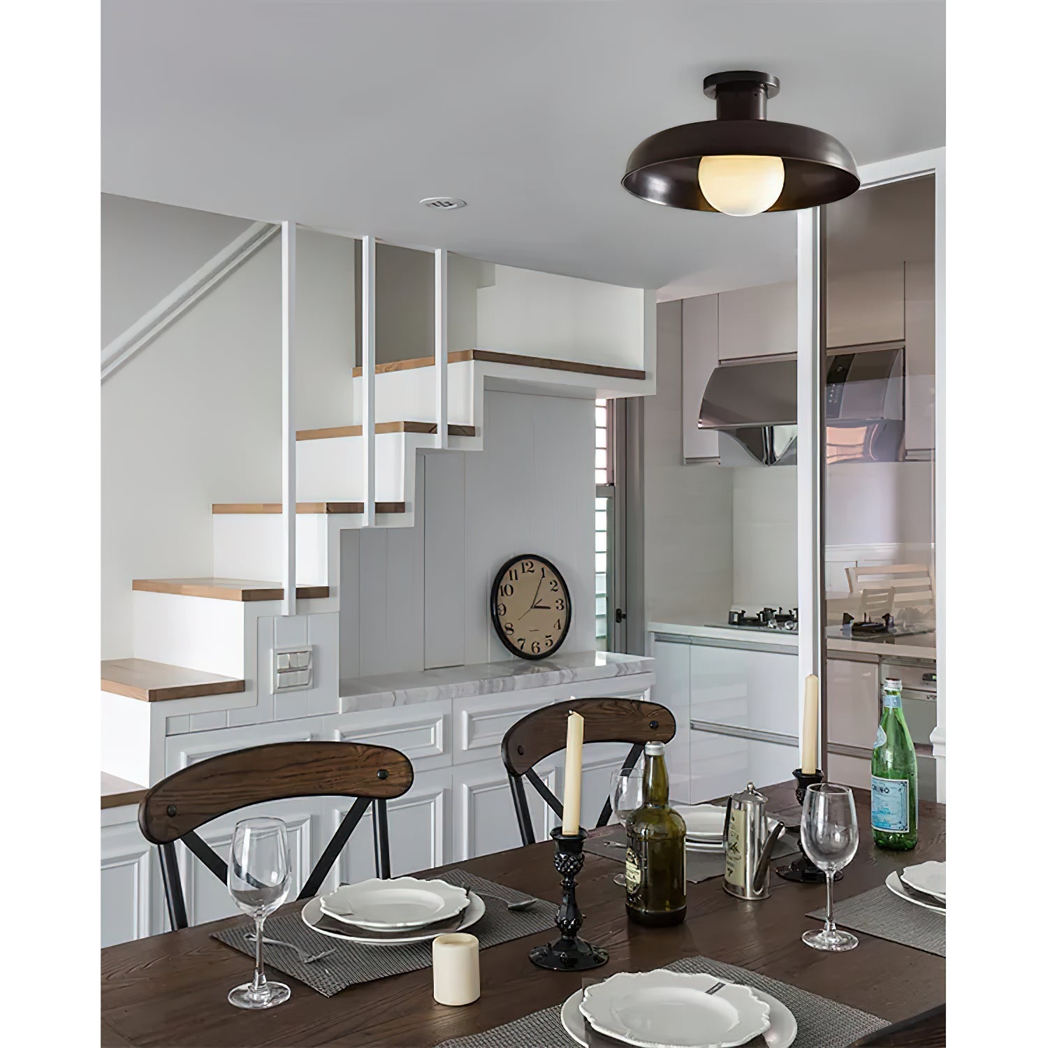 Freyza | Luminaire plafonnier semi-vitré Quasar Glass – Chambre, salon