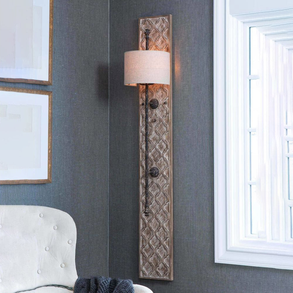 Freyza | Echo Panel Kreativität Stoff Holz-Wandleuchte – Schlafzimmer Flur