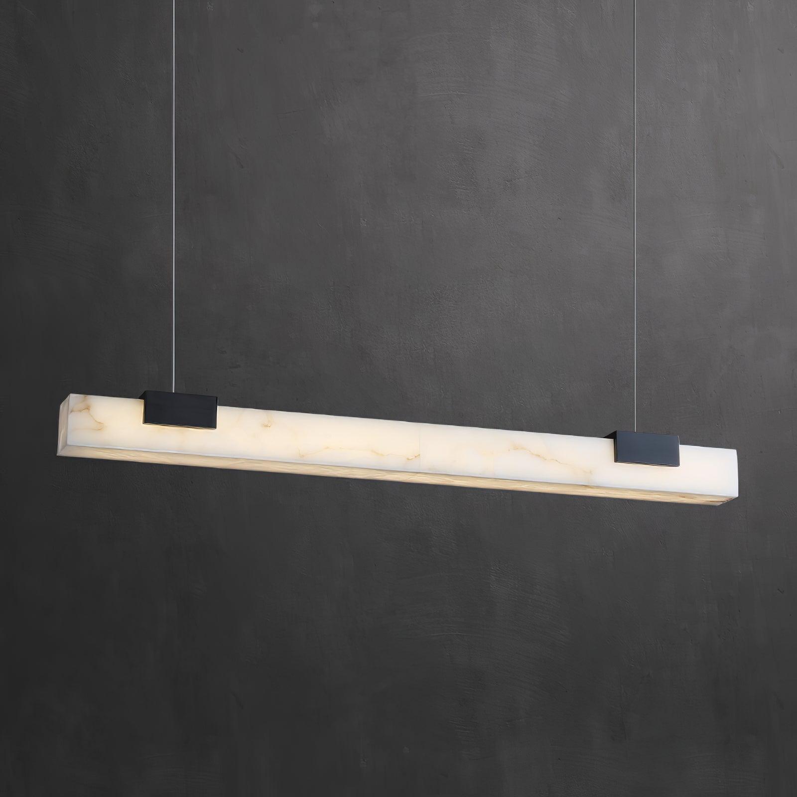 Freyza | Kaelen Minimalistische Pendelleuchte aus Alabaster – Minimalistische Küche und Esszimmer