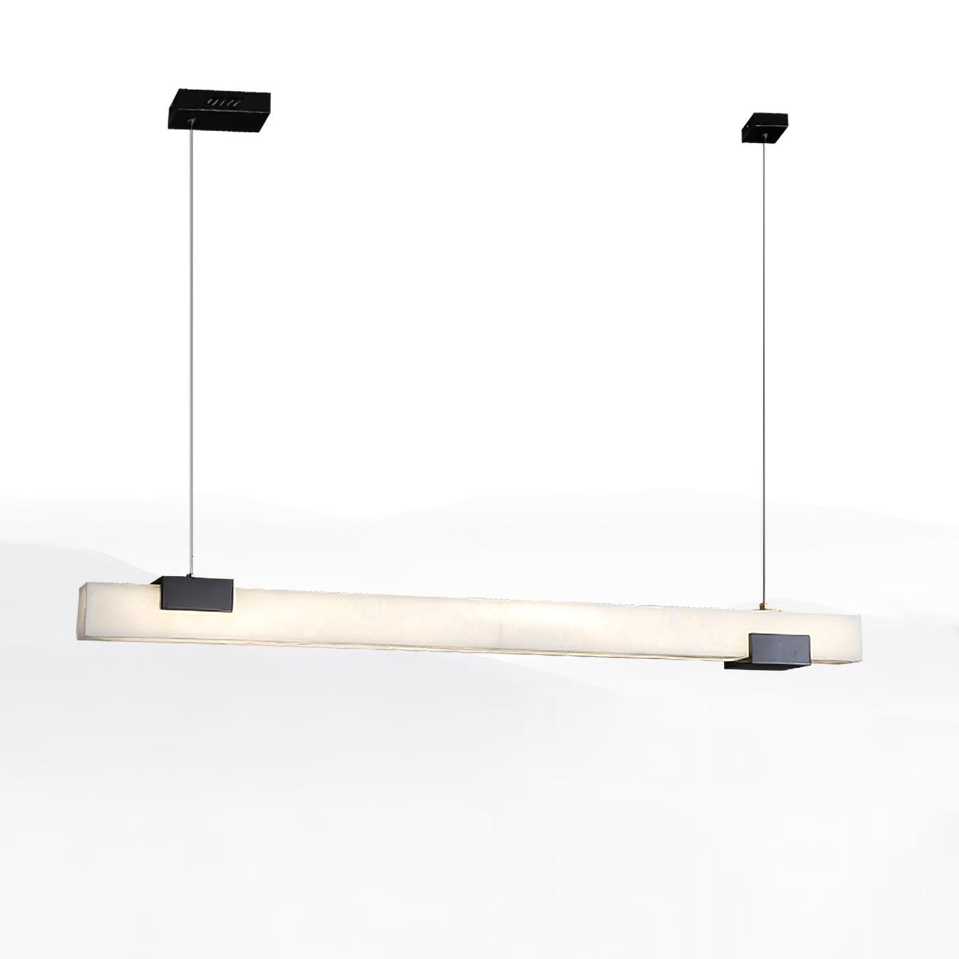 Freyza | Kaelen Minimalistische Pendelleuchte aus Alabaster – Minimalistische Küche und Esszimmer