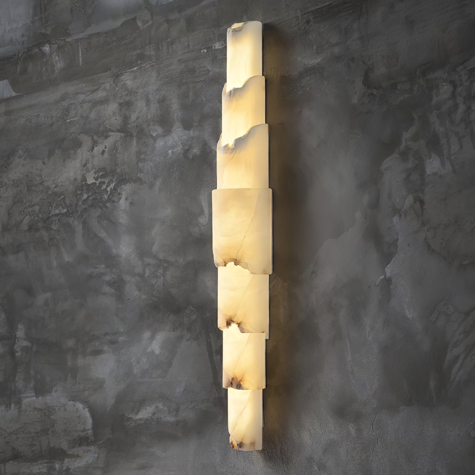 Freyza | Elara mehrschichtige Alabaster-Wandleuchte mit mehreren Lichtquellen – Schlafzimmer, Flur