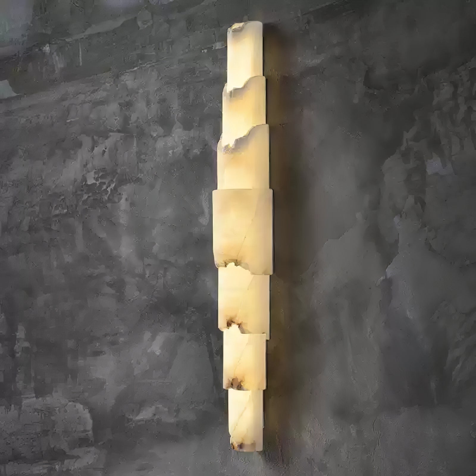 Freyza | Elara mehrschichtige Alabaster-Wandleuchte mit mehreren Lichtquellen – Schlafzimmer, Flur