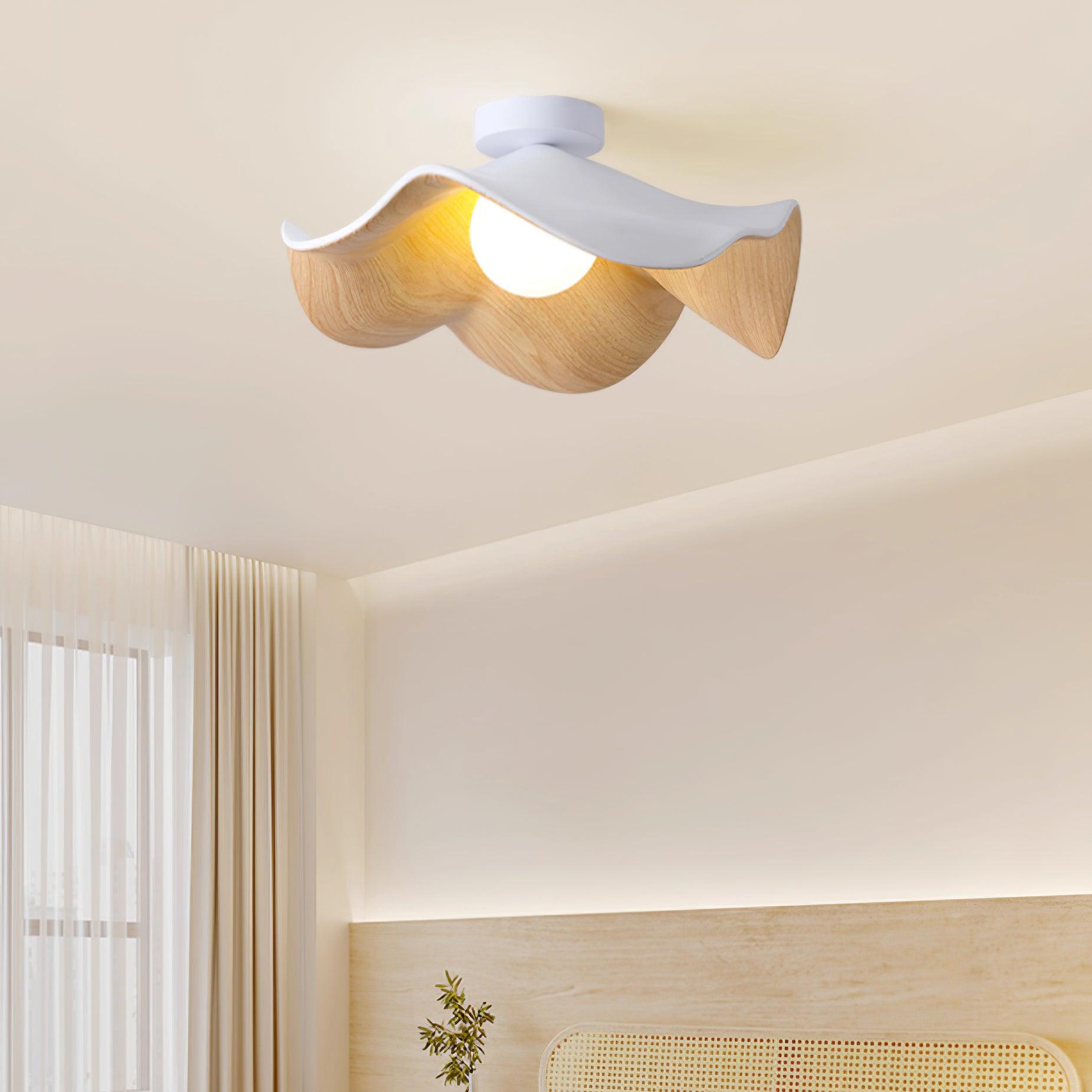 Freyza | Black White Flush Mount Ceiling Light – Bedroom Hallway Kitchen