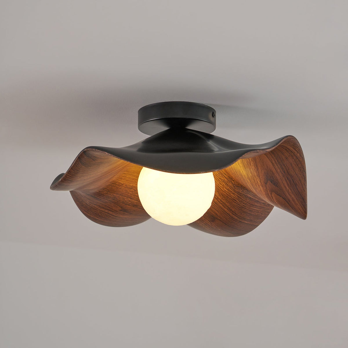 Freyza | Black White Flush Mount Ceiling Light – Bedroom Hallway Kitchen