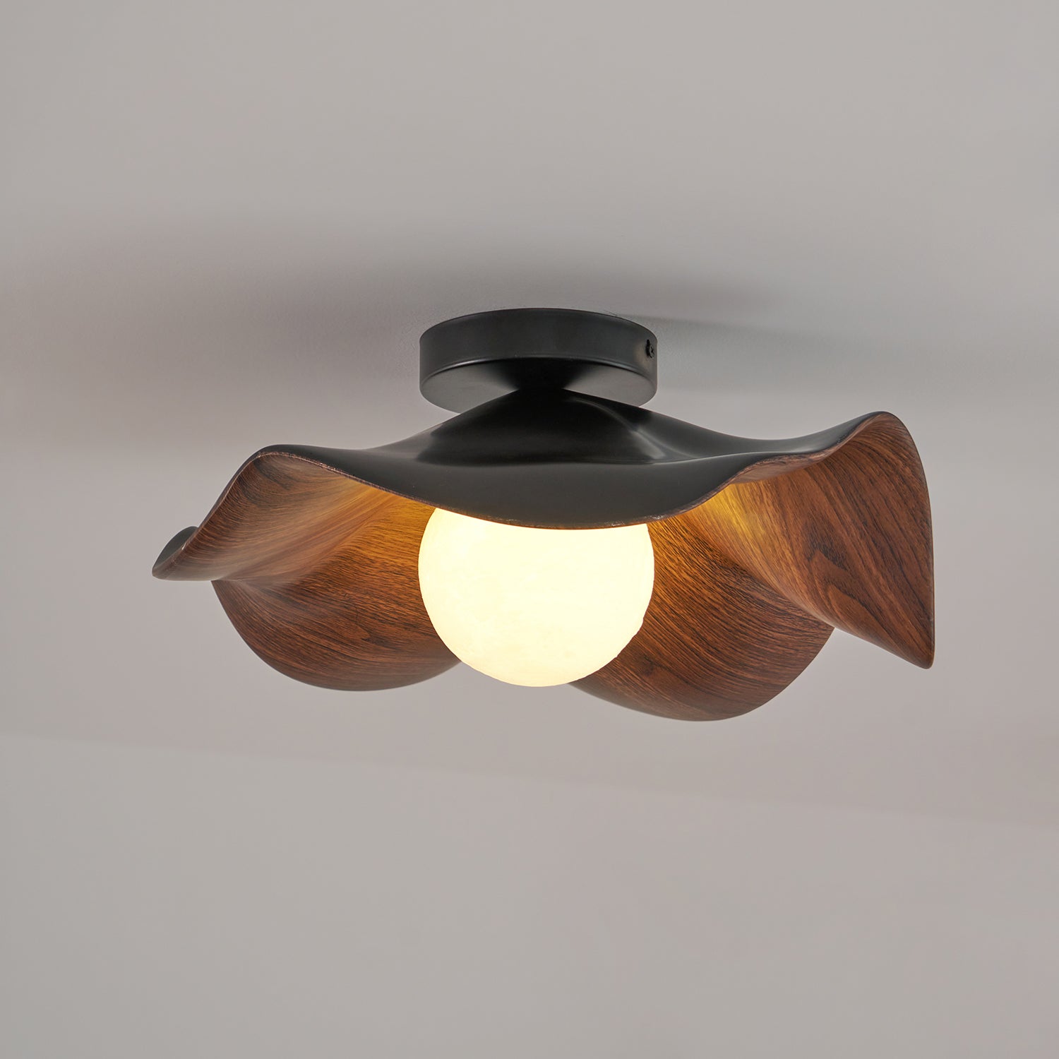 Freyza | Black White Flush Mount Ceiling Light – Bedroom Hallway Kitchen