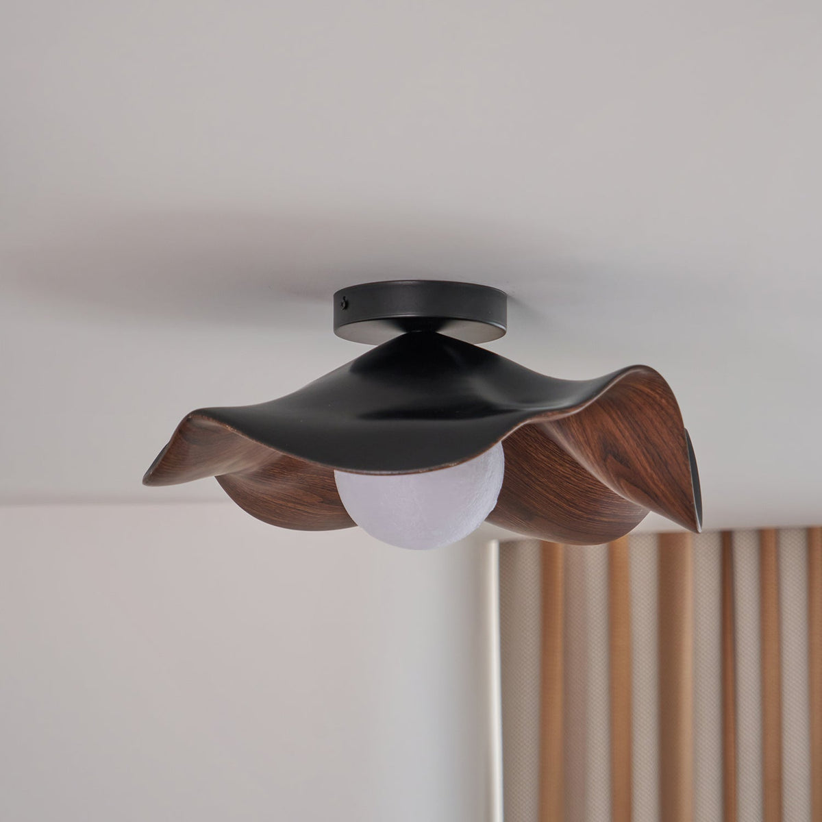 Freyza | Black White Flush Mount Ceiling Light – Bedroom Hallway Kitchen