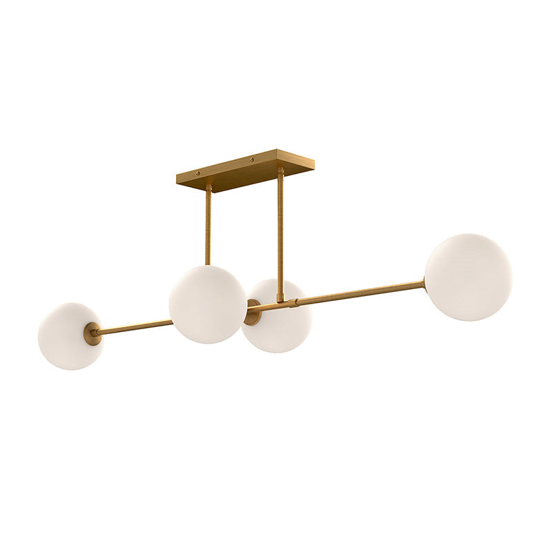 Freyza | Glint lineare Glas-Pendelleuchte im Mid-Century-Stil – Mid-Century-Küche und Esszimmer