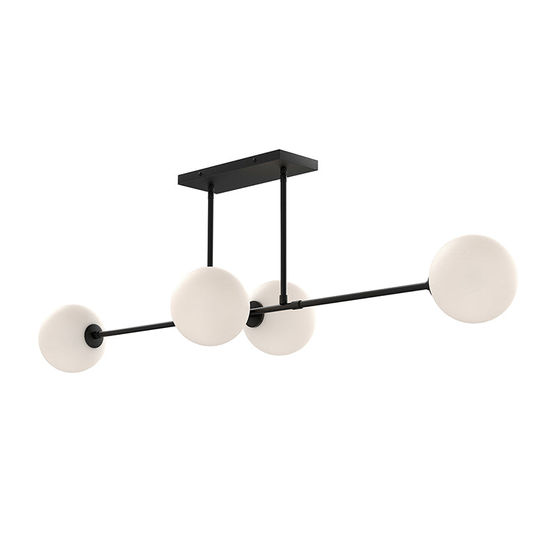 Freyza | Glint lineare Glas-Pendelleuchte im Mid-Century-Stil – Mid-Century-Küche und Esszimmer