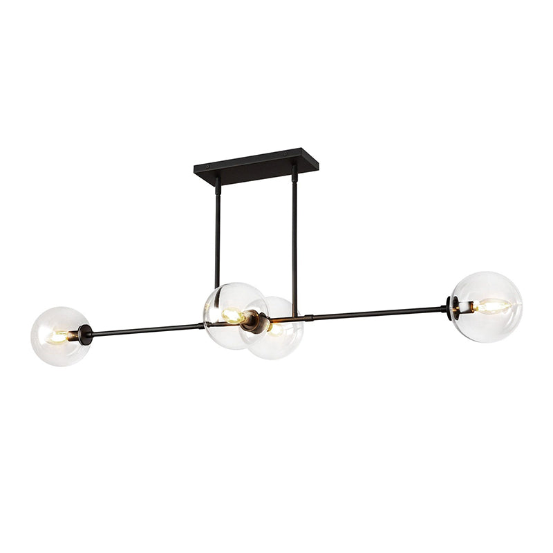 Freyza | Glint lineare Glas-Pendelleuchte im Mid-Century-Stil – Mid-Century-Küche und Esszimmer