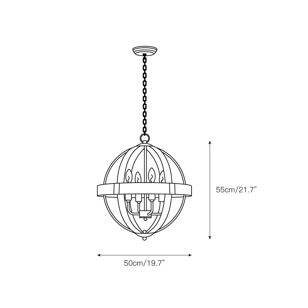 Freyza | Luxe Vintage Industrial Wood Pendant Light – Industrial Kitchen Dining Room
