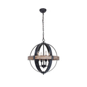 Freyza | Luxe Vintage Industrial Wood Pendant Light – Industrial Kitchen Dining Room
