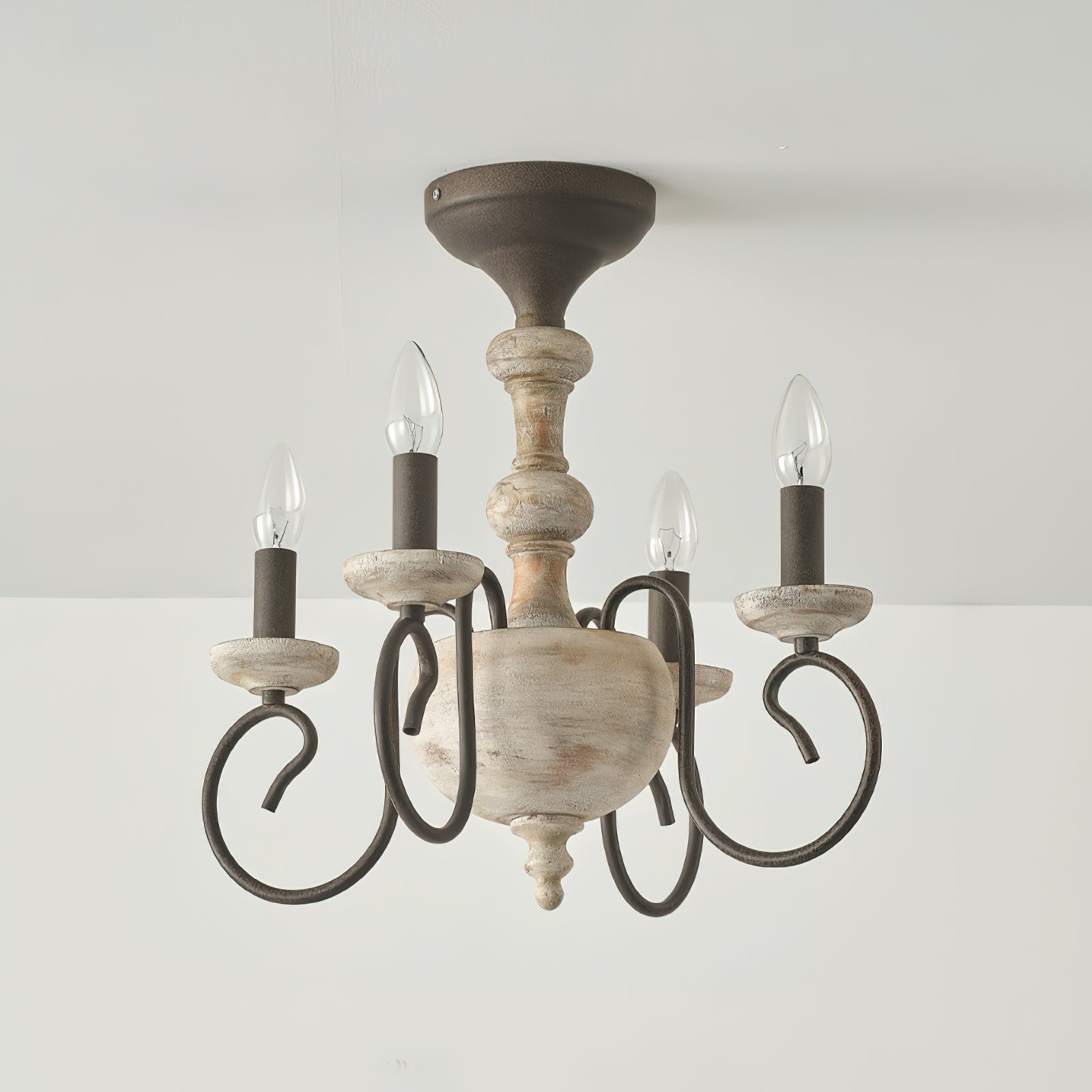 Freyza | Myst Vintage Traditional Wood Ceiling Light – Vintage Bedroom Living Room