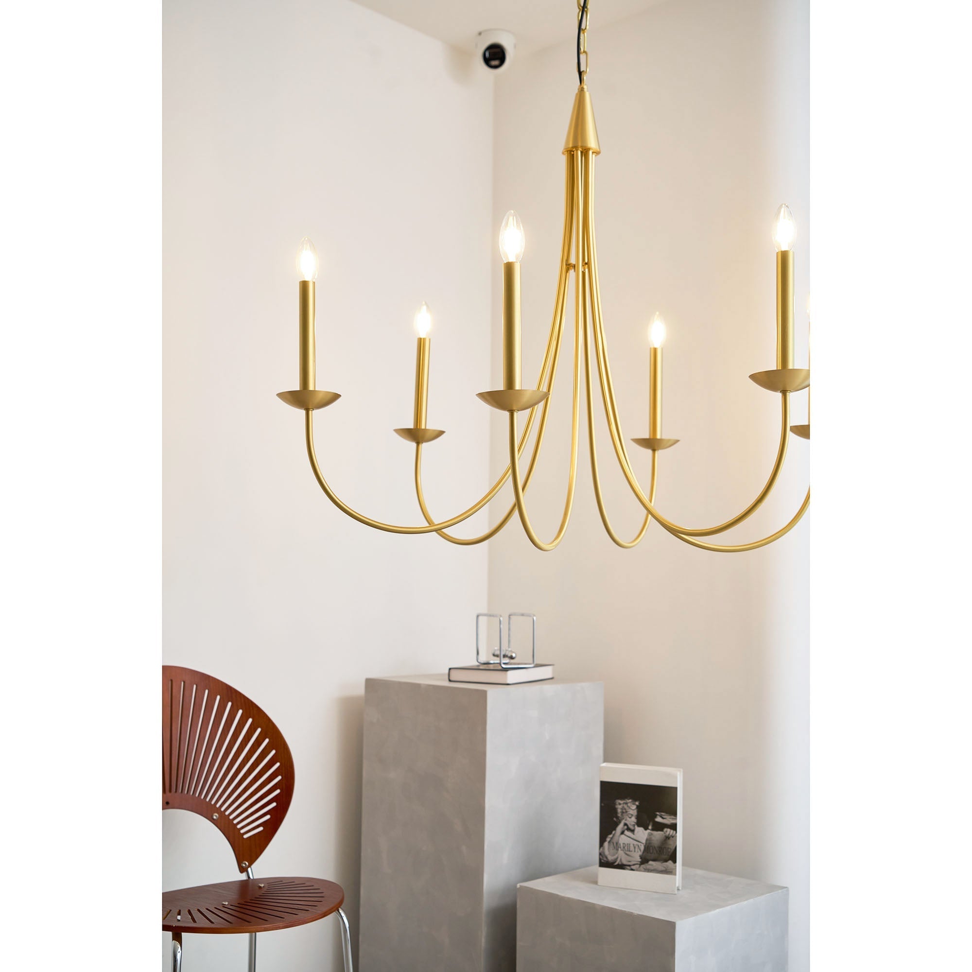 Freyza | Nectar Vintage Industrial Brass Chandelier – Industrial Dining Room Living Room
