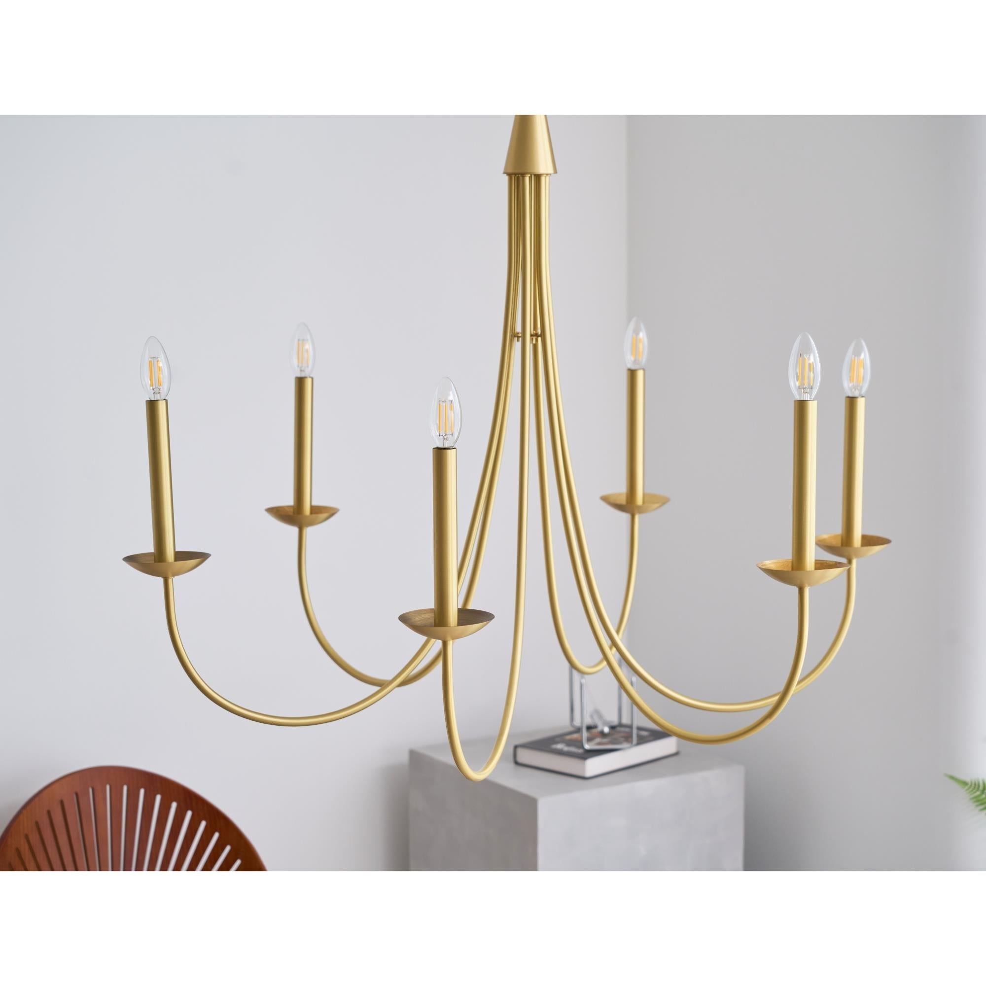 Freyza | Nectar Vintage Industrial Brass Chandelier – Industrial Dining Room Living Room