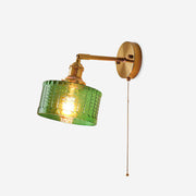 Freyza | Applique murale intérieure en laiton vert et verre – chambre, salon