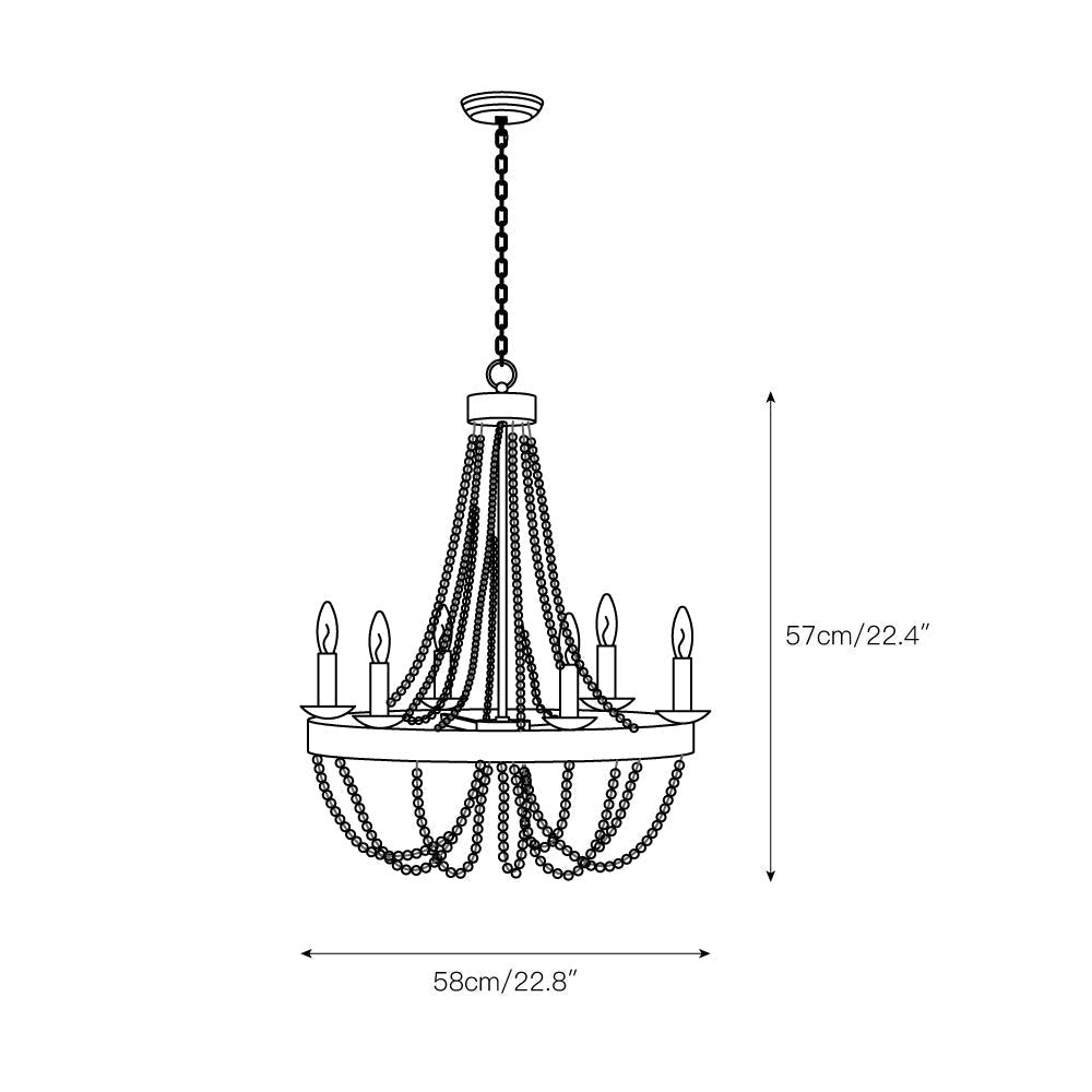 Freyza | Rise Vintage Traditional Wood Chandelier – Vintage Dining Room Living Room