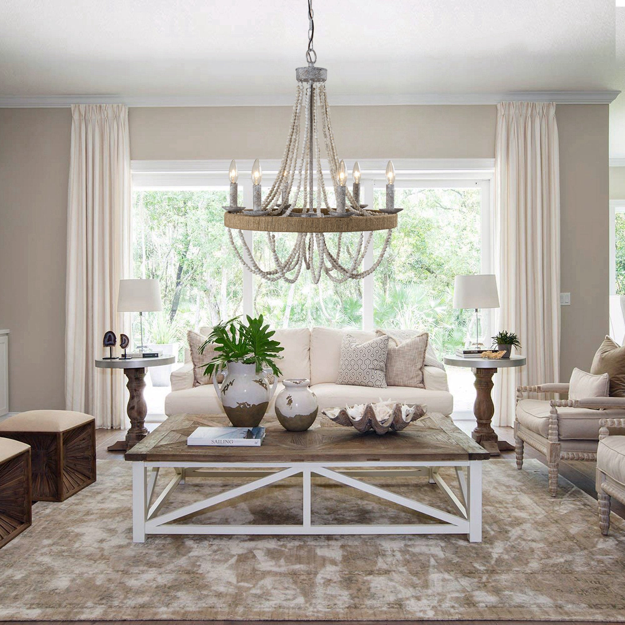 Freyza | Rise Vintage Traditional Wood Chandelier – Vintage Dining Room Living Room