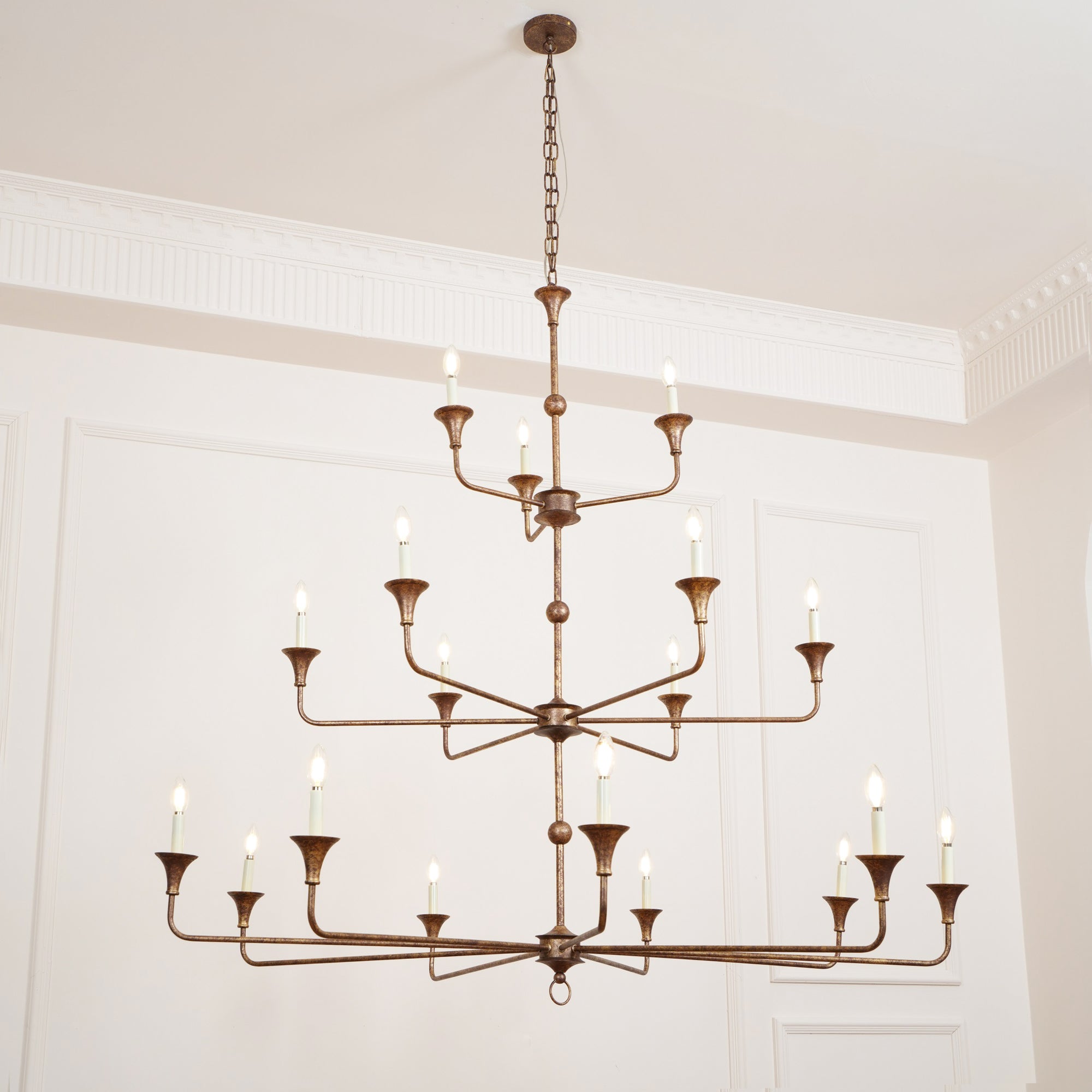 Freyza | Wisp Grande Vintage Bronze Chandelier – Industrial Dining Room Living Room