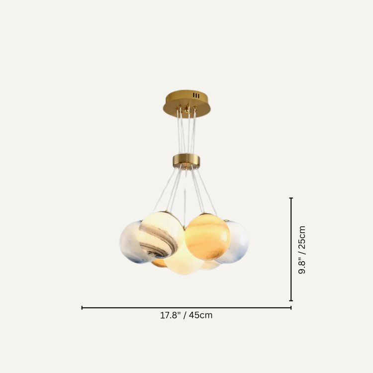 Freyza - Elegant Modern Planet-Moon Chandelier Light Fixture