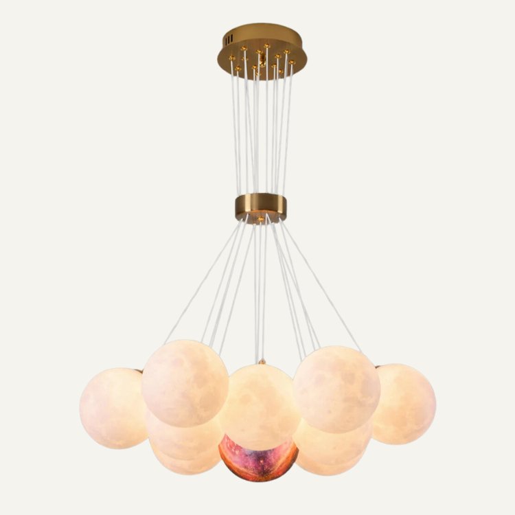 Freyza - Elegant Modern Planet-Moon Chandelier Light Fixture