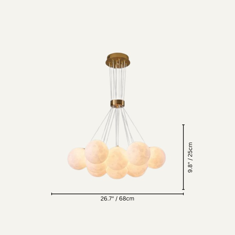 Freyza - Elegant Modern Planet-Moon Chandelier Light Fixture