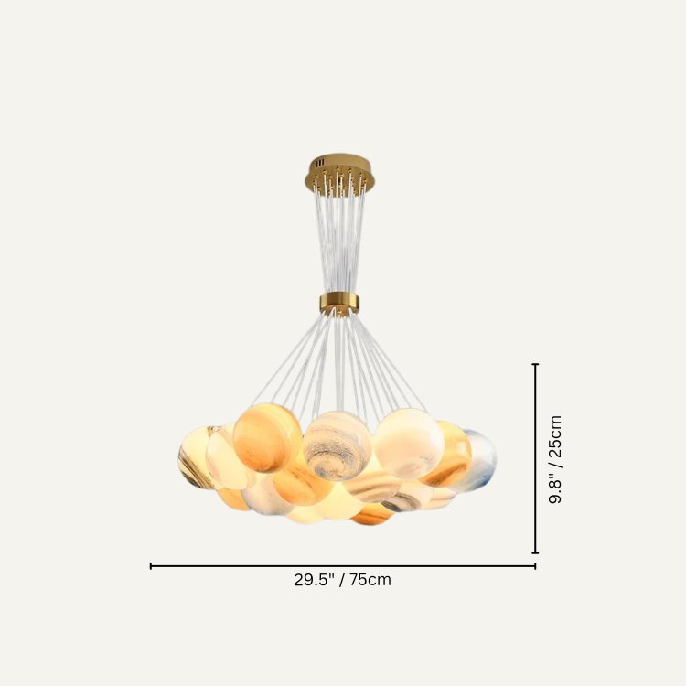 Freyza - Elegant Modern Planet-Moon Chandelier Light Fixture