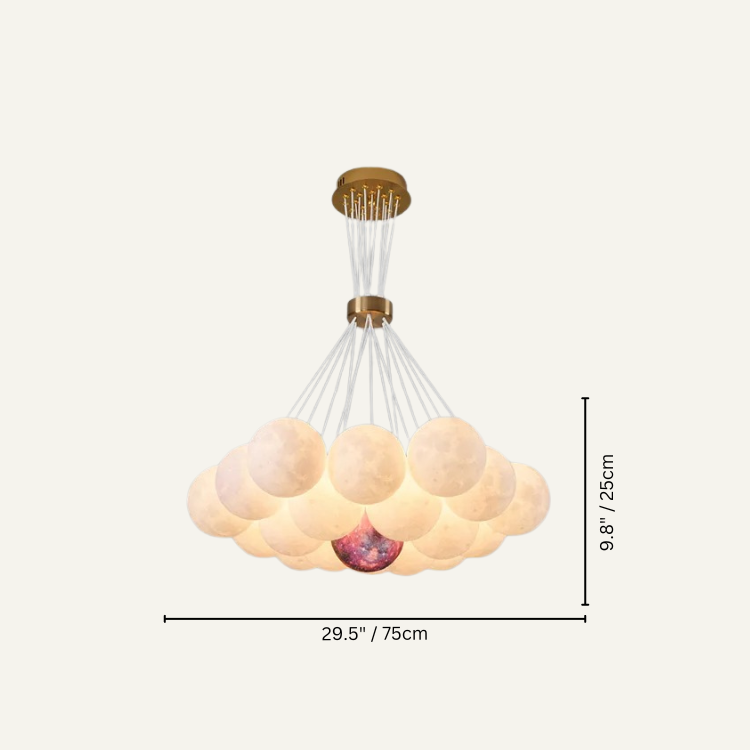 Freyza - Elegant Modern Planet-Moon Chandelier Light Fixture