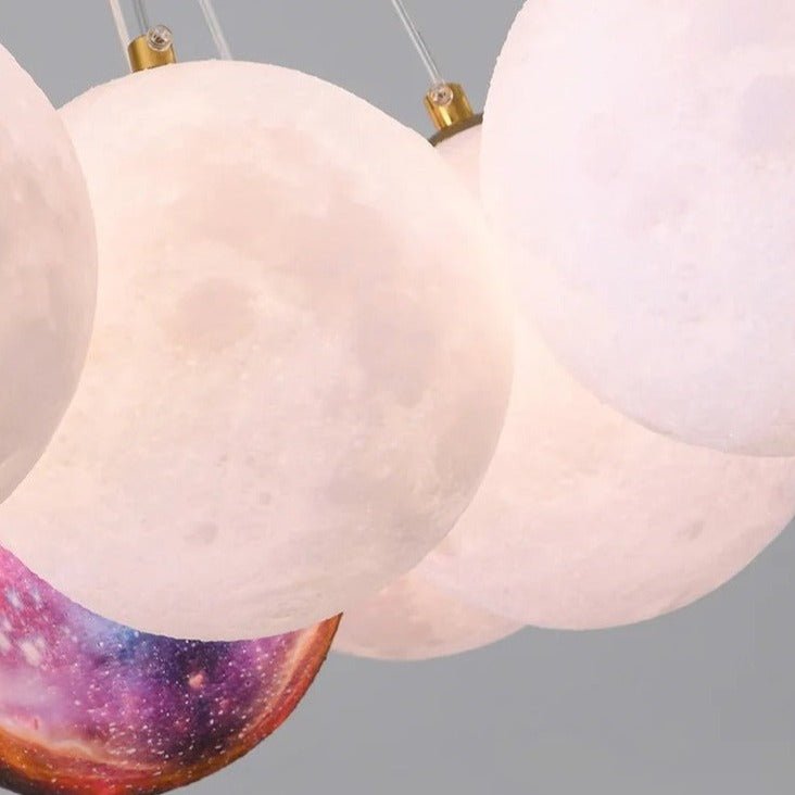 Freyza - Elegant Modern Planet-Moon Chandelier Light Fixture