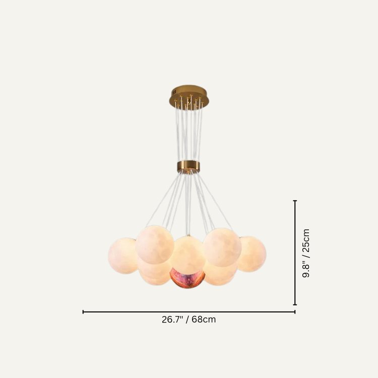 Freyza - Elegant Modern Planet-Moon Chandelier Light Fixture