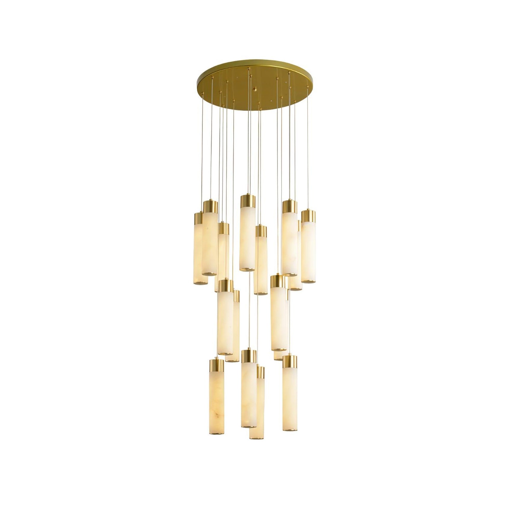 Freyza | Zeal Cascade Alabaster-Kronleuchter – Esszimmer Wohnzimmer