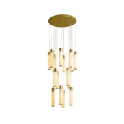 Freyza | Zeal Cascade Alabaster-Kronleuchter – Esszimmer Wohnzimmer