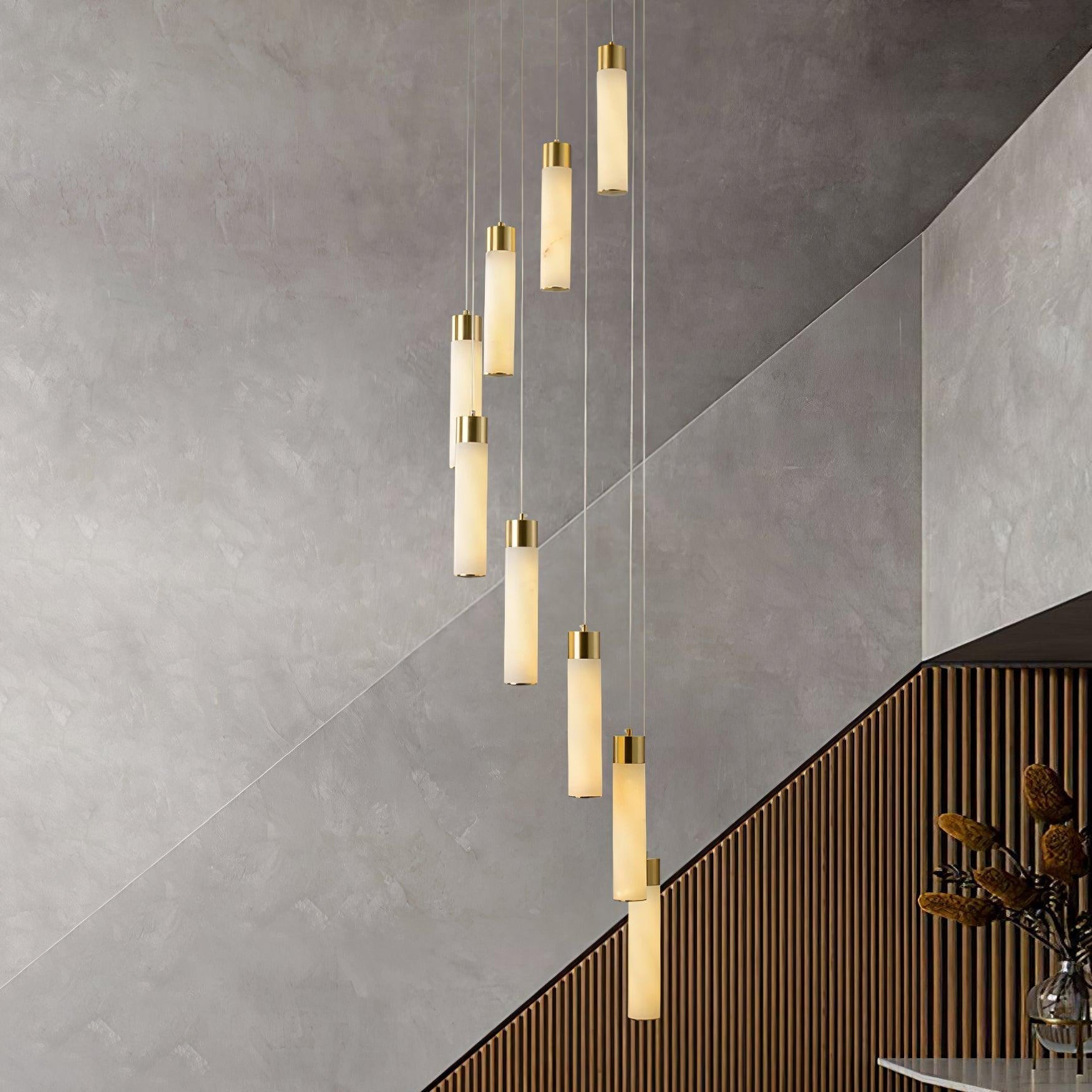Freyza | Zeal Cascade Alabaster-Kronleuchter – Esszimmer Wohnzimmer