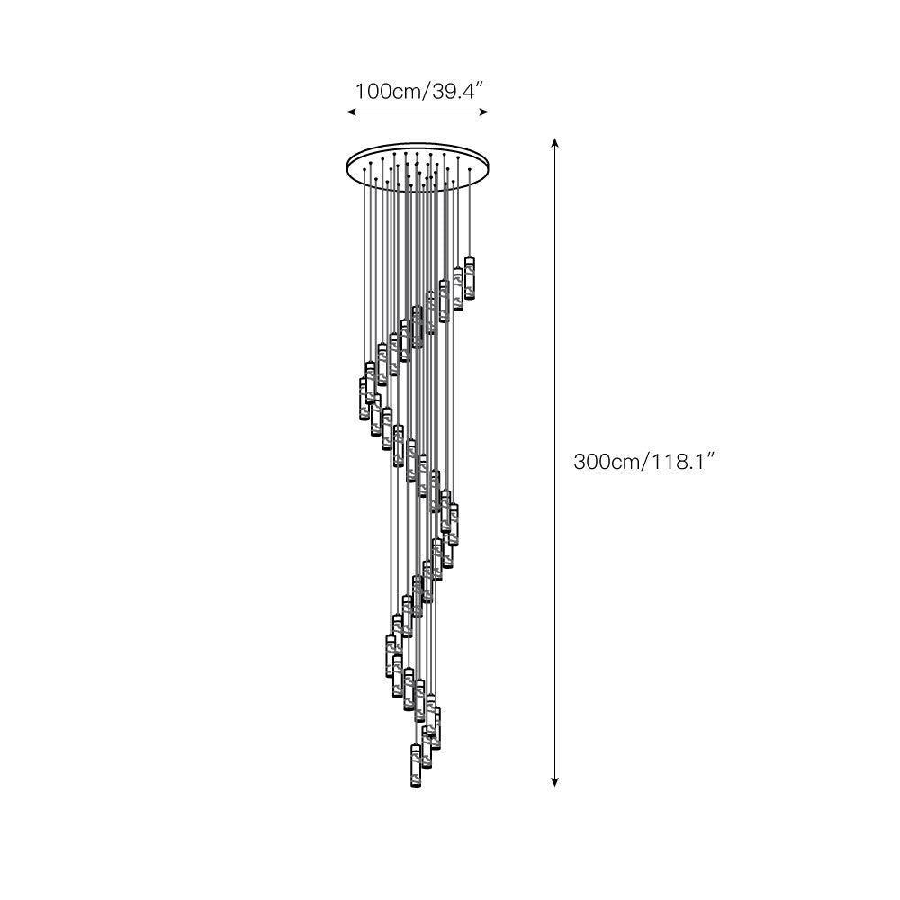 Freyza | Zeal Cascade Alabaster-Kronleuchter – Esszimmer Wohnzimmer