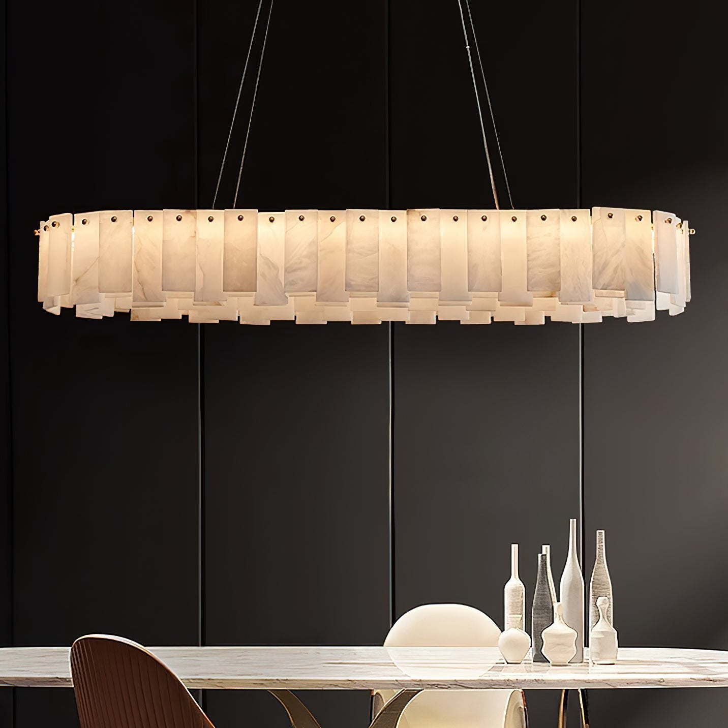 Freyza | Aero Postmodern Luxury Brass Chandelier – Modern Dining Room Living Room