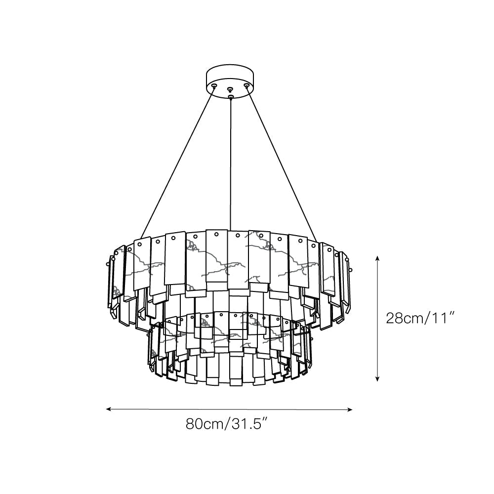 Freyza | Aero Postmodern Luxury Brass Chandelier – Modern Dining Room Living Room