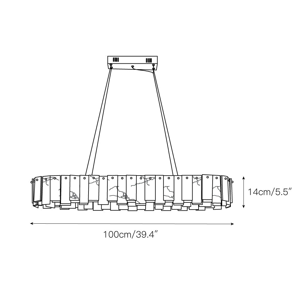 Freyza | Aero Postmodern Luxury Brass Chandelier – Modern Dining Room Living Room