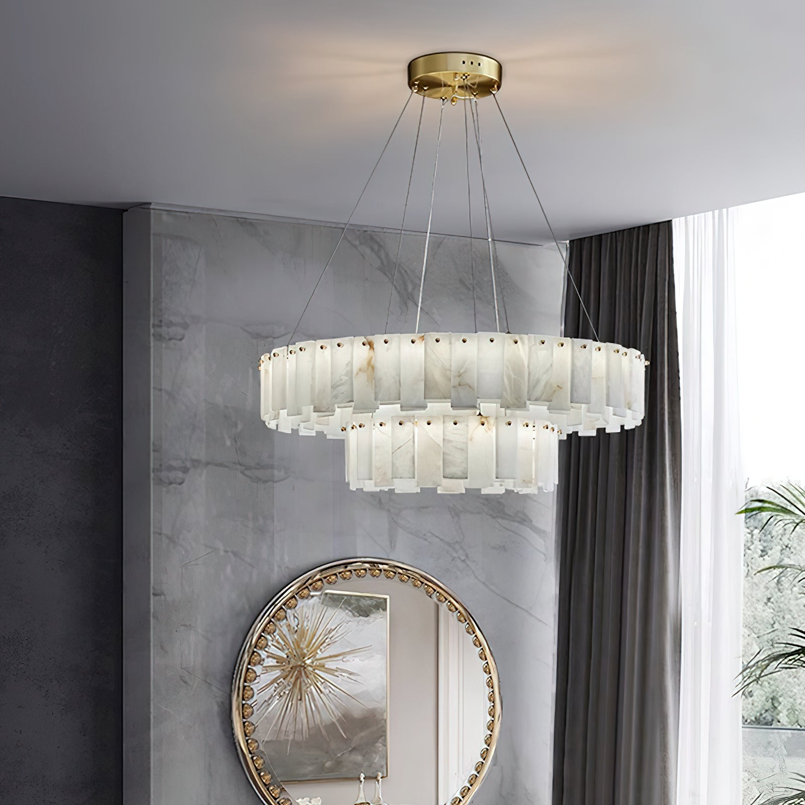 Freyza | Aero Postmodern Luxury Brass Chandelier – Modern Dining Room Living Room