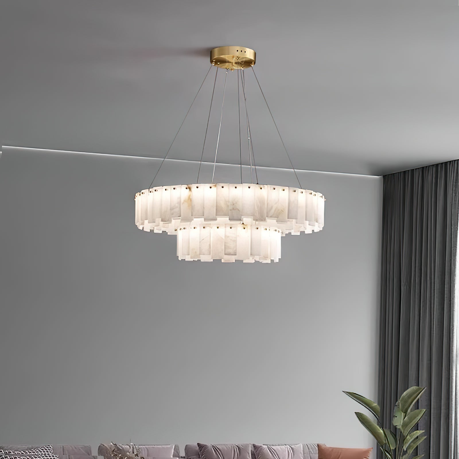 Freyza | Aero Postmodern Luxury Brass Chandelier – Modern Dining Room Living Room