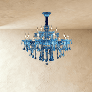 Freyza - Celestine | Elegant Timeless Blue Crystal Chandelier Light for Dining Room