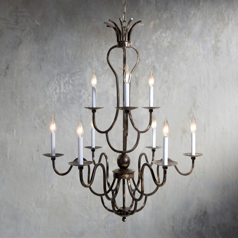 Freyza | Bolt Vintage Industrial Bronze Chandelier – Industrial Dining Room Living Room