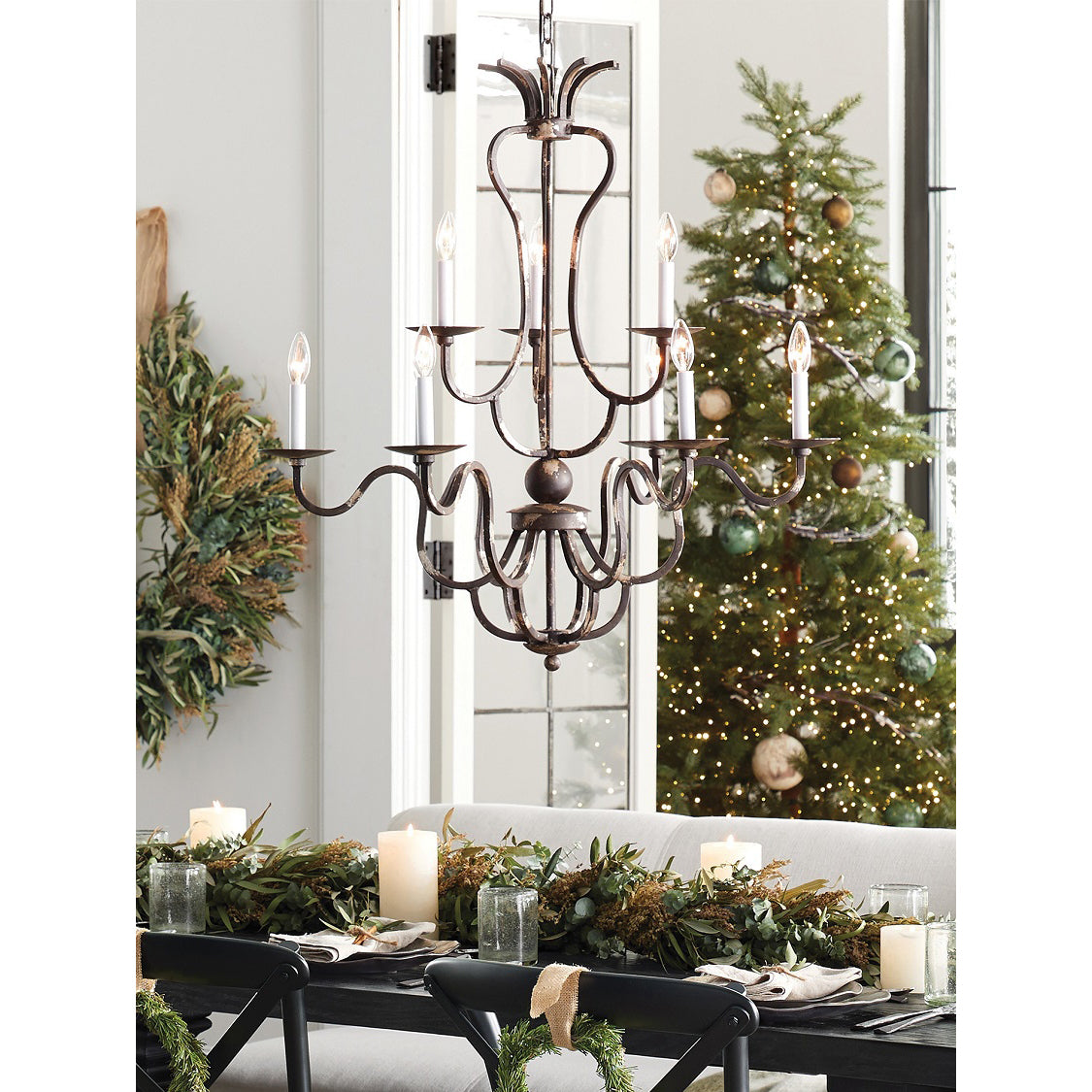 Freyza | Bolt Vintage Industrial Bronze Chandelier – Industrial Dining Room Living Room