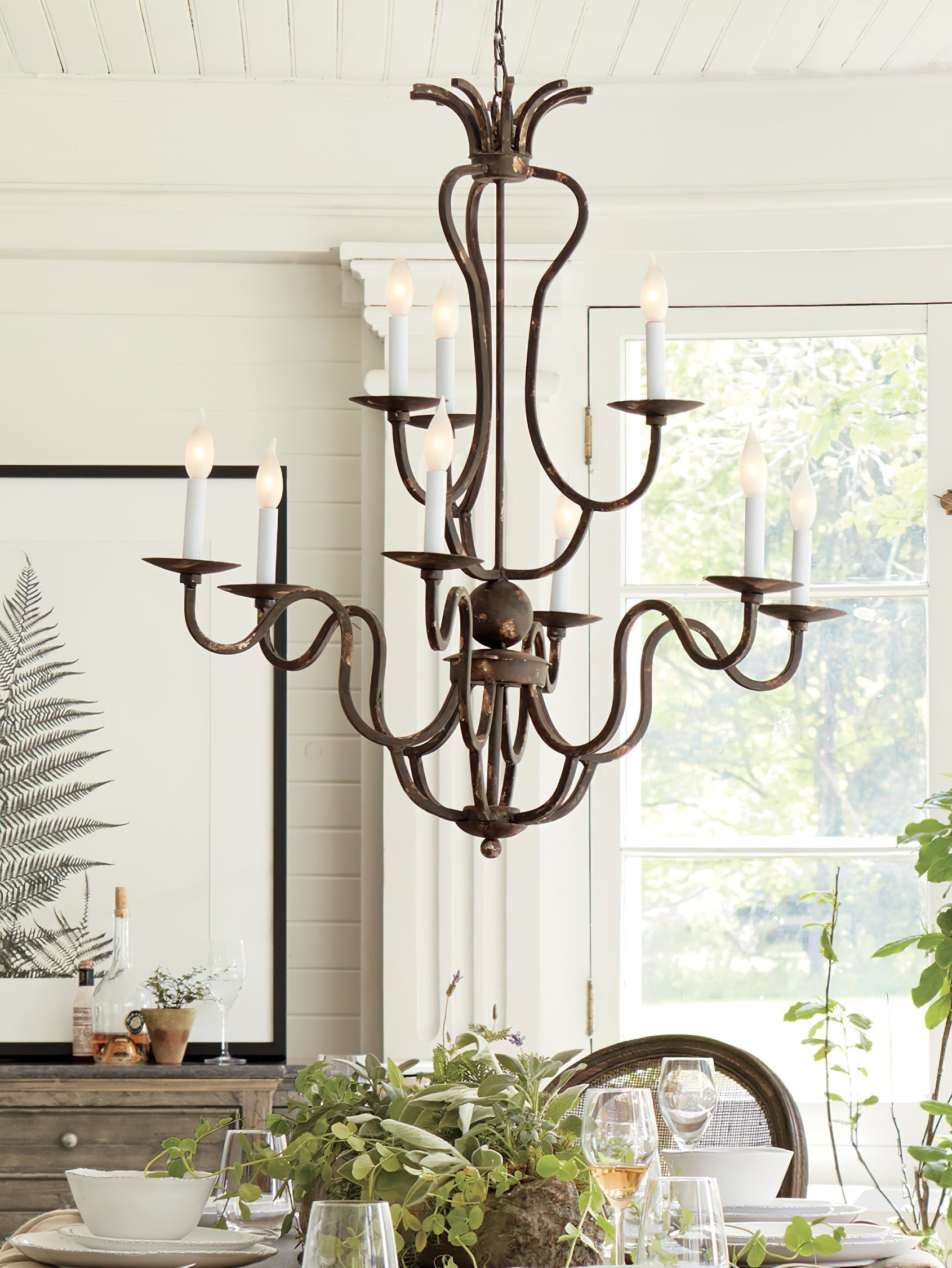 Freyza | Bolt Vintage Industrial Bronze Chandelier – Industrial Dining Room Living Room