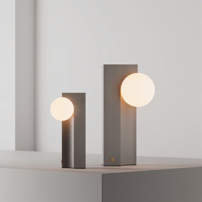 CementoGlow | Modern Minimalist Industrial Table Lamp for Living Room 4